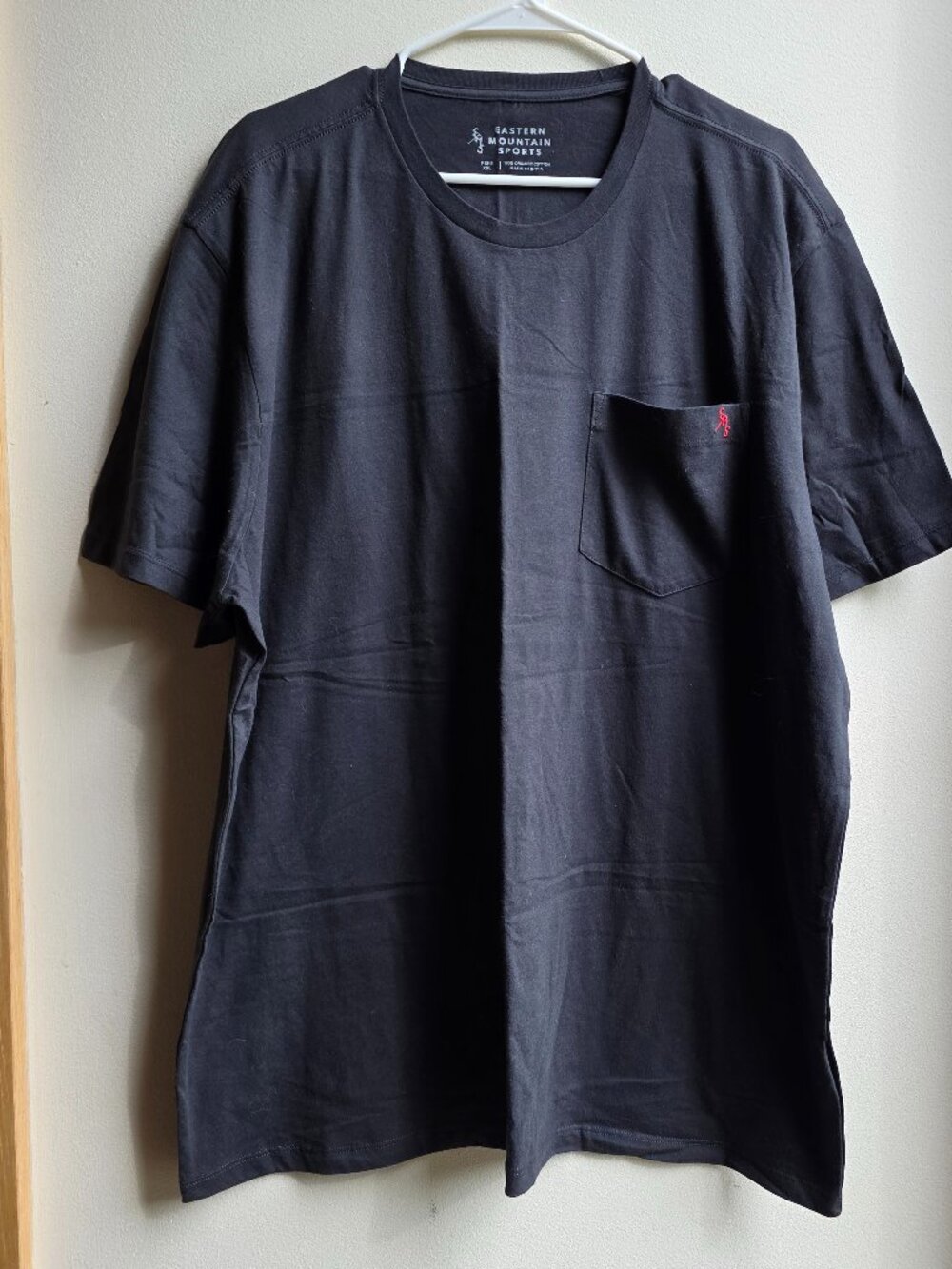 NWT Eastern Mountain Sports Gray/Black Crew Neck Pocket T-Shirt Size XXL